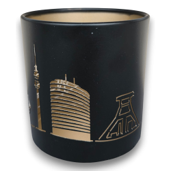 Borussia Dortmund Metall Windlicht | 10 cm | schwarz-gold | BVB 09