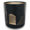 Borussia Dortmund Metall Windlicht | 10 cm | schwarz-gold | BVB 09