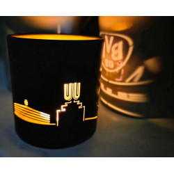 Borussia Dortmund Metall Windlicht | 10 cm | schwarz-gold | BVB 09