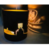 Borussia Dortmund Metall Windlicht | 10 cm | schwarz-gold | BVB 09