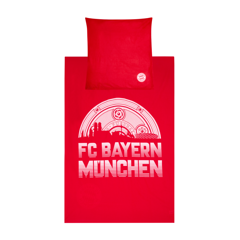 FC Bayern München Bettwäsche - Meisterschale - rot 2-teilig 135 x 200 cm  FCB