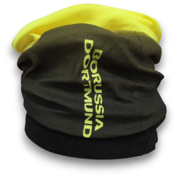 Borussia Dortmund Multifunktionstuch mit Fleece - schwarz-neon - Schlauchschal | Tuch | Kopftuch | Halstuch | BVB 09