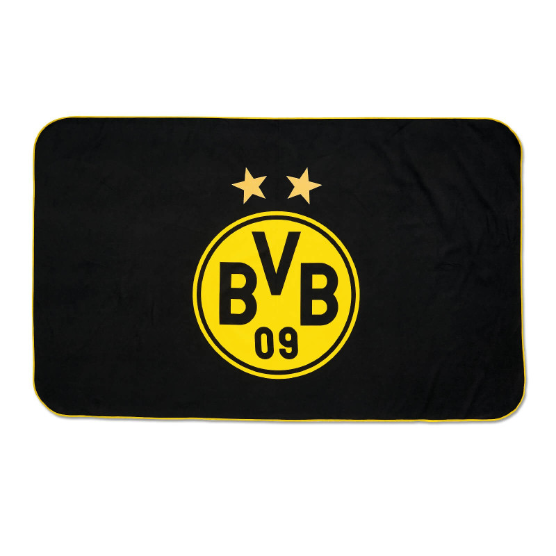Borussia Dortmund Sport Handtuch Mikrofaser schwarz Duschtuch mit Netzbeutel BVB 09