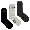 Borussia Dortmund Socken 3er Set Geschenkset Gr. 35-38 | Weiß-Grau-Schwarz | BVB 09