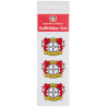 Bayern 04 Leverkusen Aufkleber - Logo - 3er Set klein| vierfarbig | 5.8 x 4.5 cm | Sticker