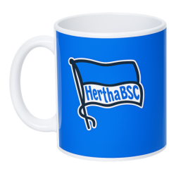 Hertha BSC Berlin Tasse - Fahne Pur - Kaffeebecher | Logo blau-weiß | HBSCB