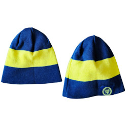 Eintracht Braunschweig Wendebeanie - Logo - Anthrazit/Blau-Gelb | Wendemütze | Beanie | Mütze | BTSV