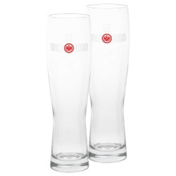 Eintracht Frankfurt Weizenbierglas - 1899 - 2er Set | Glas | 0,5 Liter | Bierglas | Weizenglas | SGE