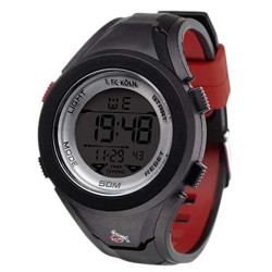 1. FC Köln Kinderuhr | Digital | Uhr | Schwarz-rot | Armbanduhr für Kinder