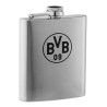 Borussia Dortmund Flachmann - Logo - silber | Taschenflasche | Edelstahl | Flasche | BVB 09
