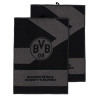 Borussia Dortmund Geschirrtuch 2er Set | Schwarz-Grau | Tuch | BVB 09