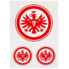 Eintracht Frankfurt Aufkleberkarte 3er Set - Logo rot - Aufkleber | Sticker SGE