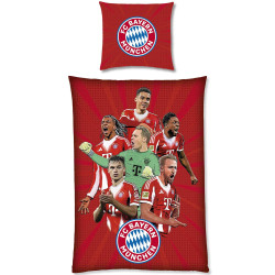 FC Bayern München Bettwäsche - Player 2025/26 - Rot | Baumwolle | 135 x 200 cm | FCB