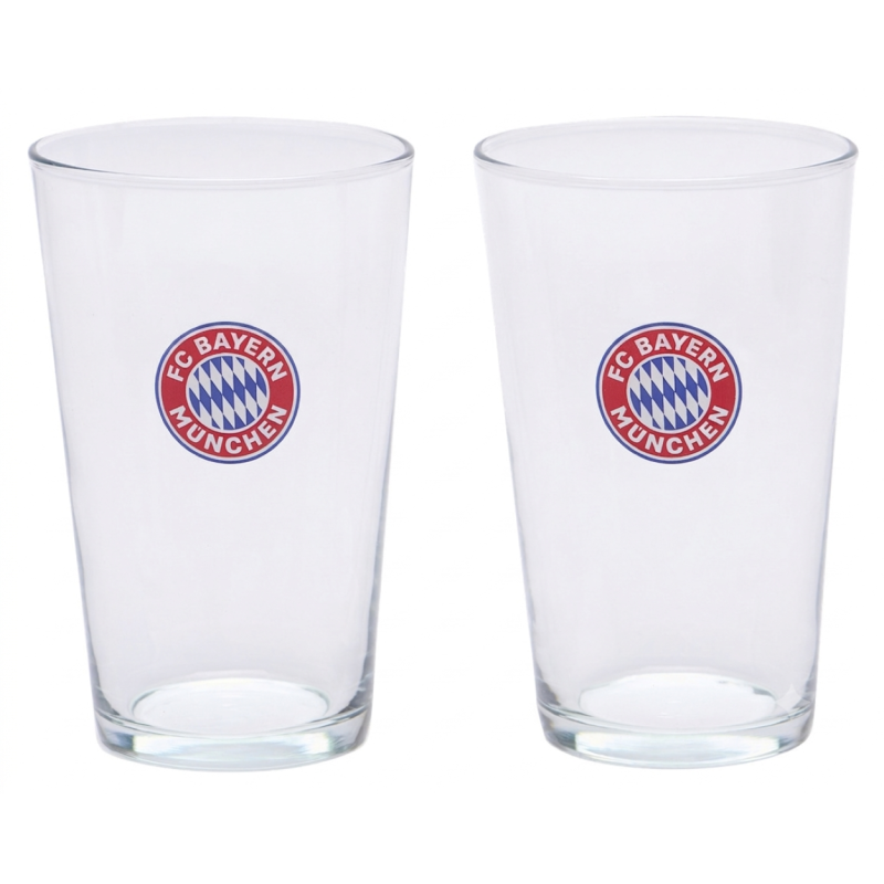 FC Bayern München - Fanglas - 2er Set Glas Trinkglas FCB