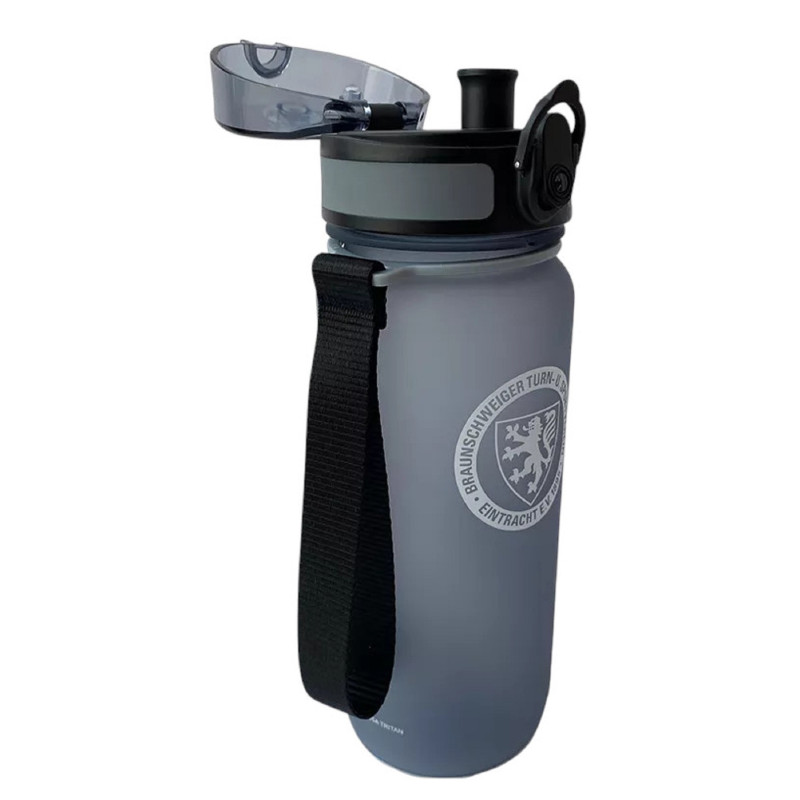 Eintracht Braunschweig Tritan Trinkflasche anthrazit-transparent | 0,65 l  Flasche | BTSV