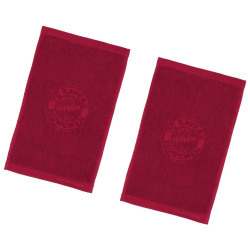 FC Bayern München Gästehandtuch 2er Set | Bordaux | Handtuch | FCB