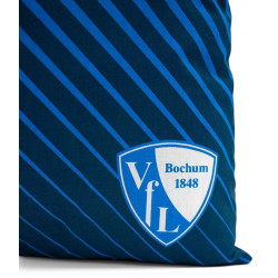 VfL Bochum Kissen - Streifen - marine-blau | 40 x 40 cm | Dekokissen | Autokissen