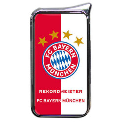 FC Bayern München Metall Feuerzeug Doming  Rekordmeister | Softflamme | FCB