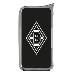 Borussia Mönchengladbach Metall Feuerzeug Doming  Schwarz | Softflamme | BMG
