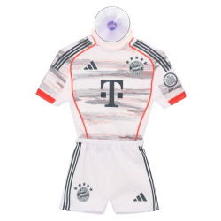 FC Bayern München Autotrikot 2025/26 | Weiß | Mini Kit Away | Auto Trikot mit Saugnapf FCB