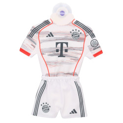 FC Bayern München Autotrikot 2025/26 | Weiß | Mini Kit Away | Auto Trikot mit Saugnapf FCB