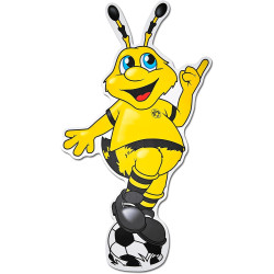 Borussia Dortmund Wandtattoo - Emma - 35.9 x 66.6 cm | Wandsticker BVB 09