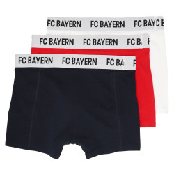 FC Bayern München Boxershorts 3er-Set Rot-Weiß-Schwarz  Shorts | Unterhose | FCB - Gr. S bis L