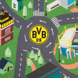 Borussia Dortmund Spielteppich 100 x 120 cm | Kinder Straßenteppich | Teppich | BVB 09