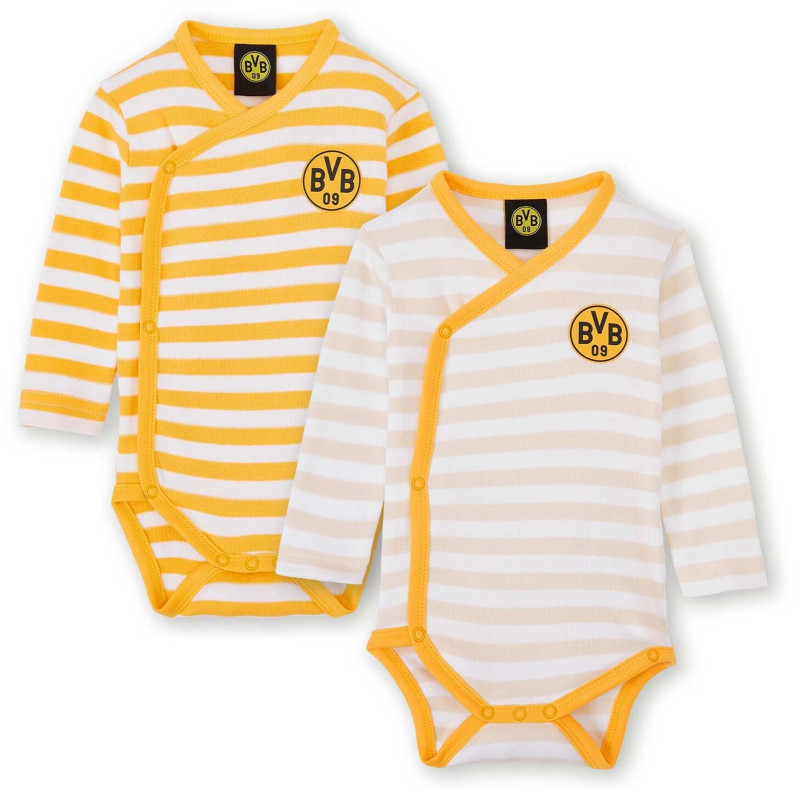 Borussia Dortmund Baby Body gestreift 2er Set Bodie | BVB 09