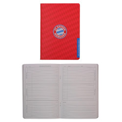 FC Bayern München Schul-Set 2-teilig: Faulenzermäppchen schwarz + Hausaufgabenheft Logo FCB