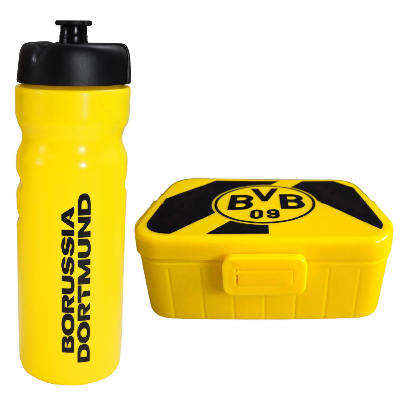 Borussia Dortmund Trinkflasche + Brotdose im Set BVB 09