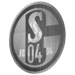 FC Schalke 04 Aufkleber Lentikular schwarz 8 cm  Classic | Sticker mit Wechselbild | S04