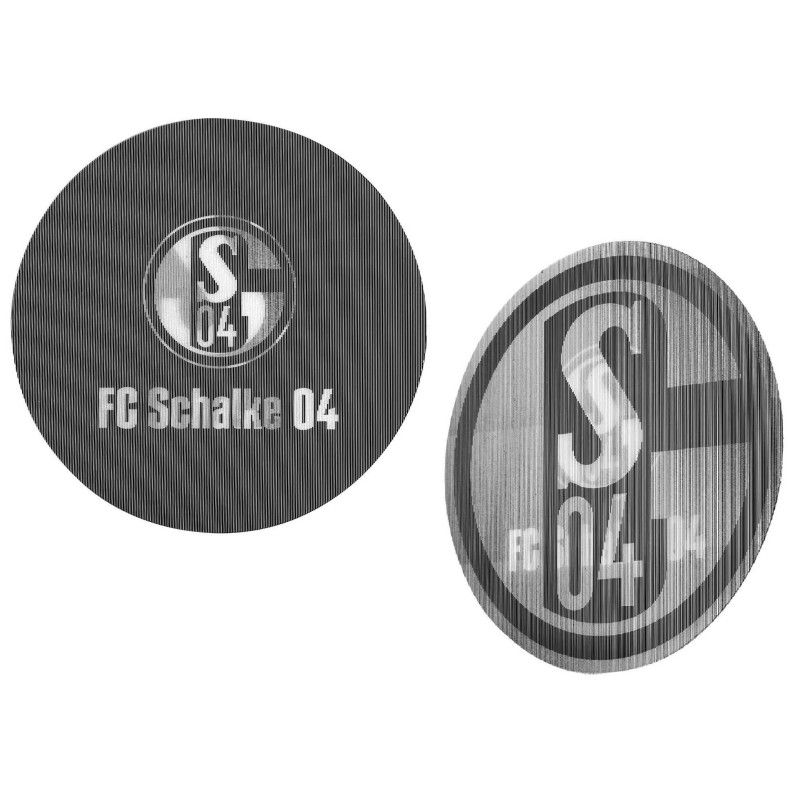 FC Schalke 04 Aufkleber Lentikular schwarz 8 cm  Classic | Sticker mit Wechselbild | S04