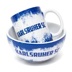 Karlsruher SC Frühstücksset Müslischale + Tasse im Set | KSC