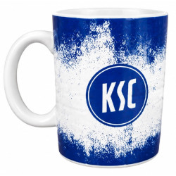 Karlsruher SC Tasse - Mauer - blau-weiß | Relief | Kaffeetasse | KSC
