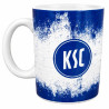 Karlsruher SC Tasse - Mauer - blau-weiß | Relief | Kaffeetasse | KSC