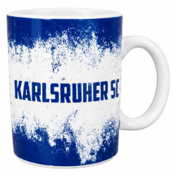 Karlsruher SC Tasse - Mauer - blau-weiß | Relief | Kaffeetasse | KSC