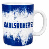 Karlsruher SC Tasse - Mauer - blau-weiß | Relief | Kaffeetasse | KSC