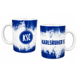 Karlsruher SC Tasse - Mauer - blau-weiß | Relief | Kaffeetasse | KSC