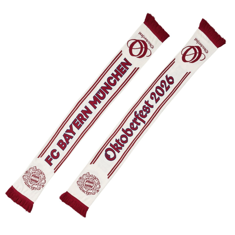 FC Bayern München Schal - Oktoberfest 2026 ™ - Fanschal | offwhite-bordeaux | Wendeschal FCB