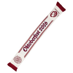 FC Bayern München Schal - Oktoberfest 2026 ™ - Fanschal | offwhite-bordeaux | Wendeschal FCB