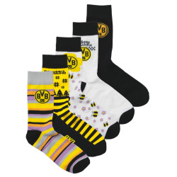Borussia Dortmund Socken Adventskalender 12 Paar Weihnachtssocken Gr. 39-44 unisex Weihnachtskalender BVB 09