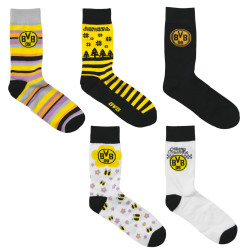 Borussia Dortmund Socken Adventskalender 12 Paar Weihnachtssocken Gr. 39-44 unisex Weihnachtskalender BVB 09
