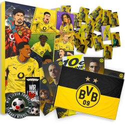 Borussia Dortmund Adventskalender mit Autogrammkarten und Poster - Plus BVB-Fahne 2**