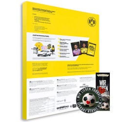 Borussia Dortmund Adventskalender mit Autogrammkarten und Poster - Plus BVB-Hissfahne Stadtwappen