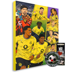 Borussia Dortmund Adventskalender mit Autogrammkarten und Poster - Plus Schal BVB 09