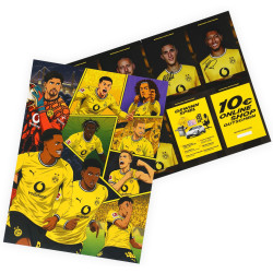 Borussia Dortmund Adventskalender mit Autogrammkarten und Poster - Plus Fischerhut Logo