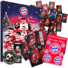 FC Bayern München Schokoladen Adventskalender mit Autogrammkarten der FCB Stars & Aufkleberkarte