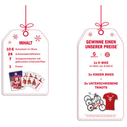 FC Bayern München Adventskalender inkl. Autogrammkarten, Poster & FCB-Aufkleberkarte