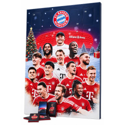 FC Bayern München Adventskalender mit Autogrammkarten & Poster - Plus Schal Rot-Weiß